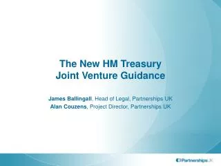 The New HM Treasury Joint Venture Guidance