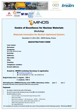 Centre of Excellence for Nuclear Materials Workshop