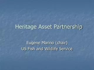 Heritage Asset Partnership