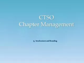 CTSO Chapter Management