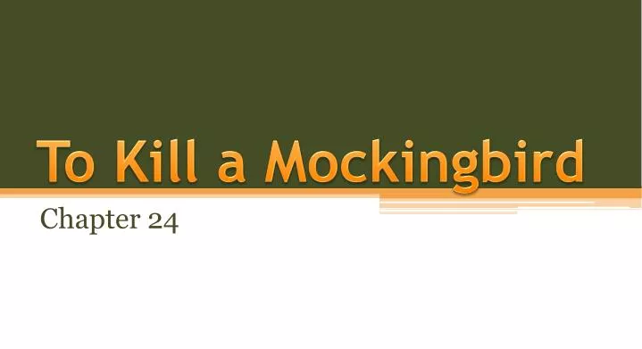 to kill a mockingbird