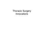 Thoracic Surgery Innovations - slide 1