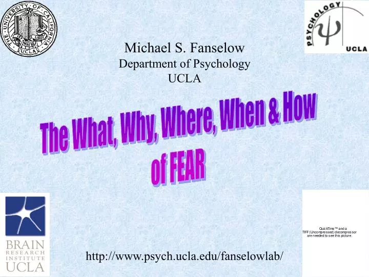 michael s fanselow department of psychology ucla