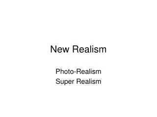 New Realism