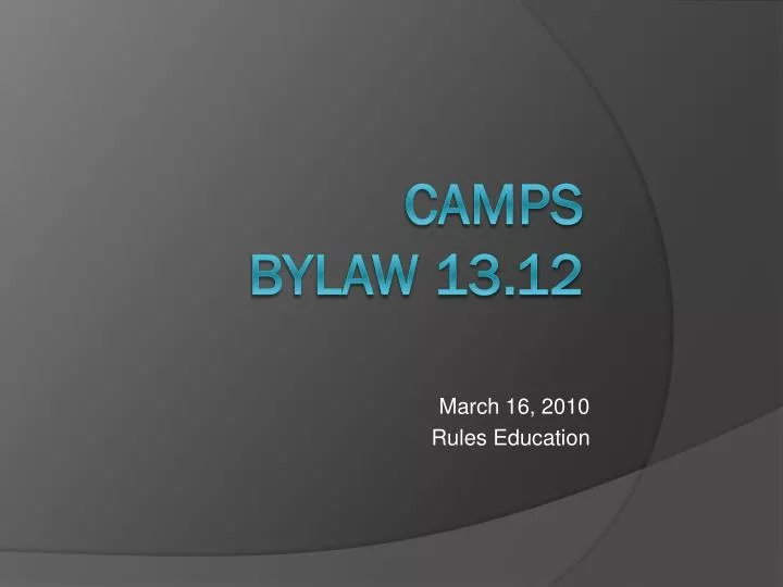 march 16 2010 rules education