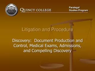 Litigation and Procedure