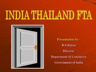 INDIA THAILAND FTA