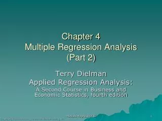 Chapter 4 Multiple Regression Analysis (Part 2)