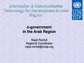 Information &amp; Communication Technology for Development in Arab Region