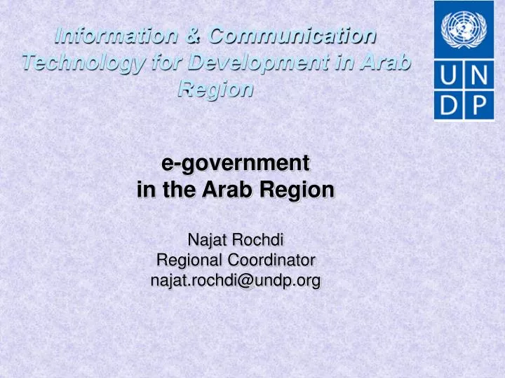 information communication technology for development in arab region