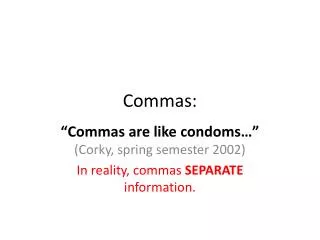 Commas:
