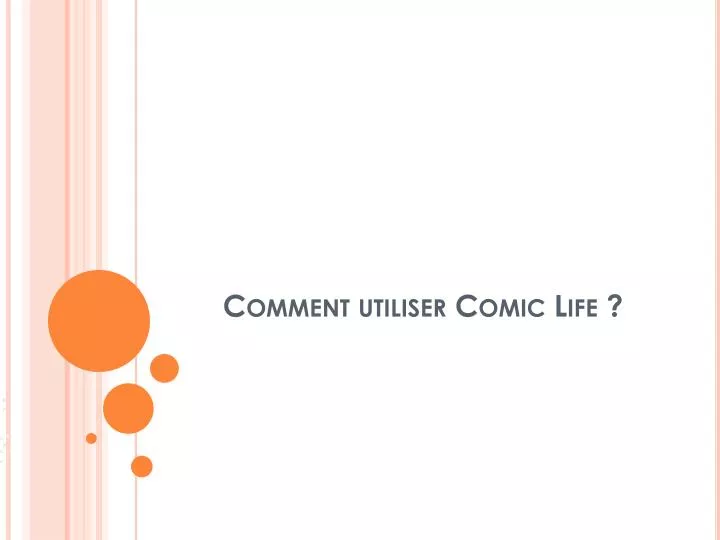 comment utiliser comic life