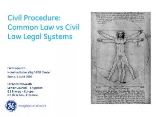 Civil Procedure: Common Law vs Civil Law Legal Systems EuroSapienza