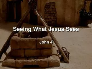 Seeing What Jesus Sees