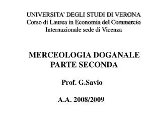 merceologia doganale parte seconda