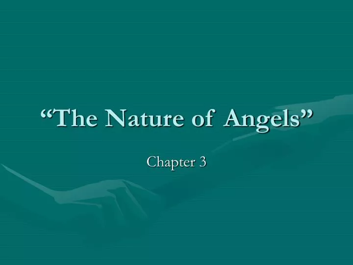 the nature of angels
