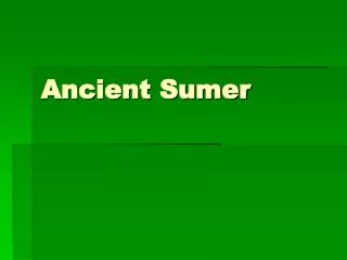 Ancient Sumer