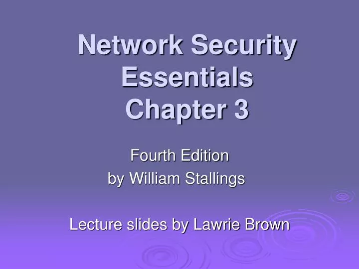 network security essentials chapter 3