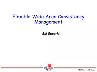 Flexible Wide Area Consistency Management