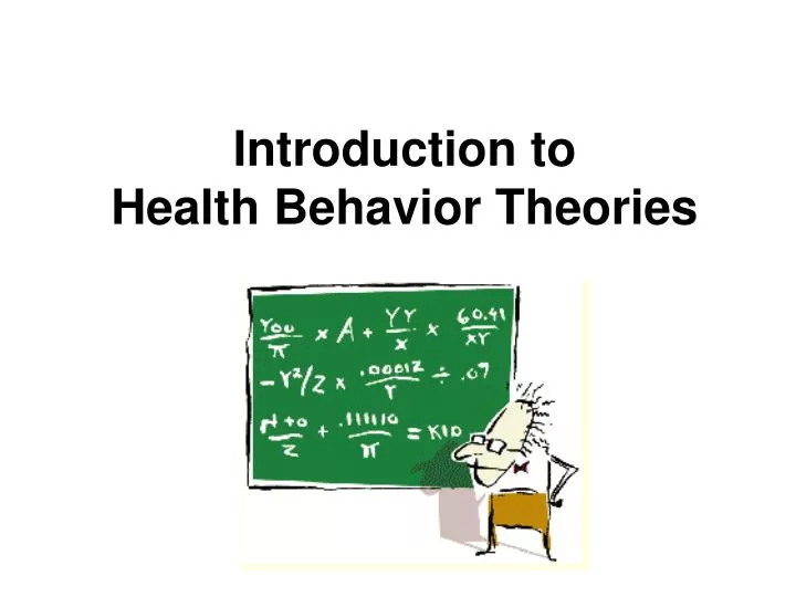 introduction to health behavior theories