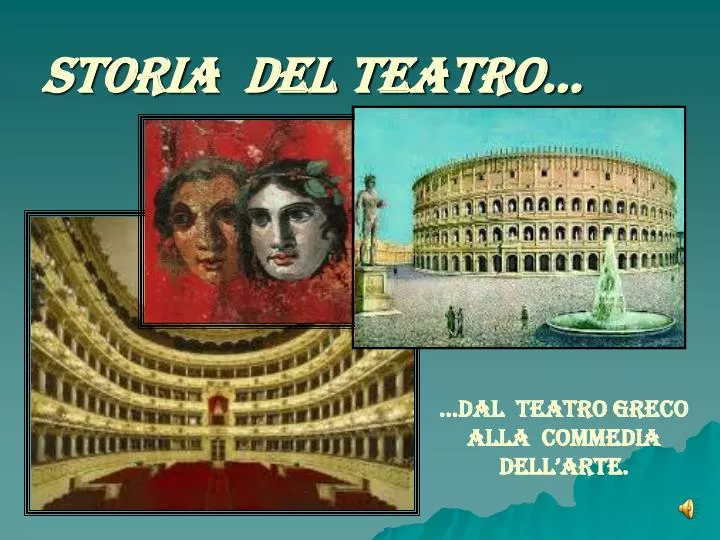 storia del teatro