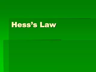 hess s law