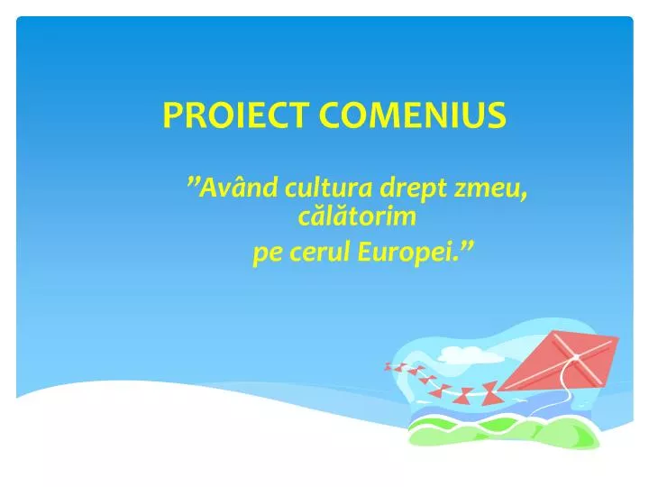 proiect comenius