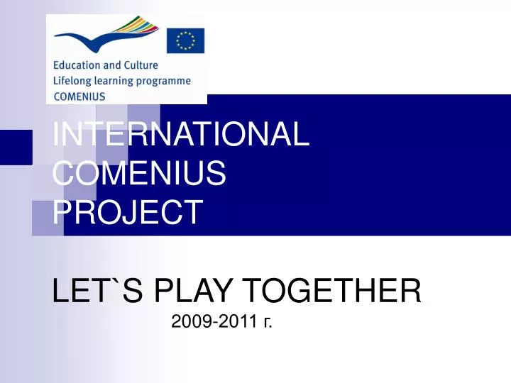 international comenius project let s play together