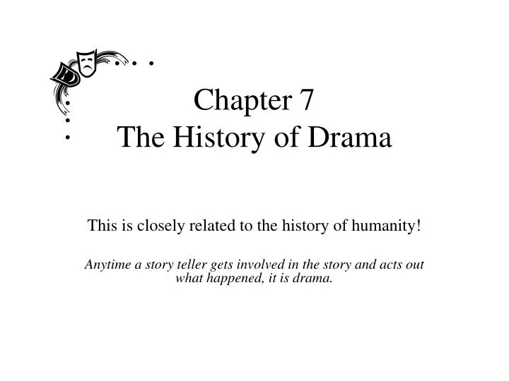 chapter 7 the history of drama