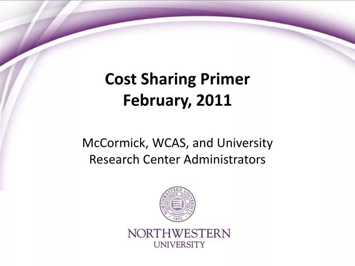 cost sharing primer february 2011