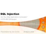 SQL Injection - slide 1