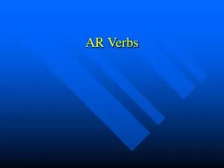 AR Verbs
