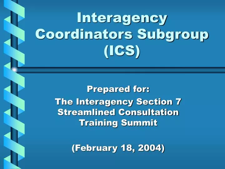interagency coordinators subgroup ics