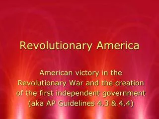 Revolutionary America