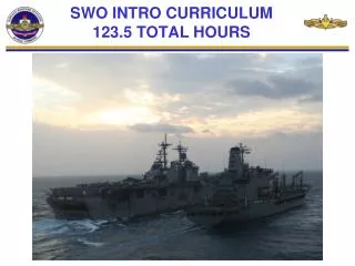 SWO INTRO CURRICULUM 123.5 TOTAL HOURS