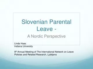 Slovenian Parental Leave -