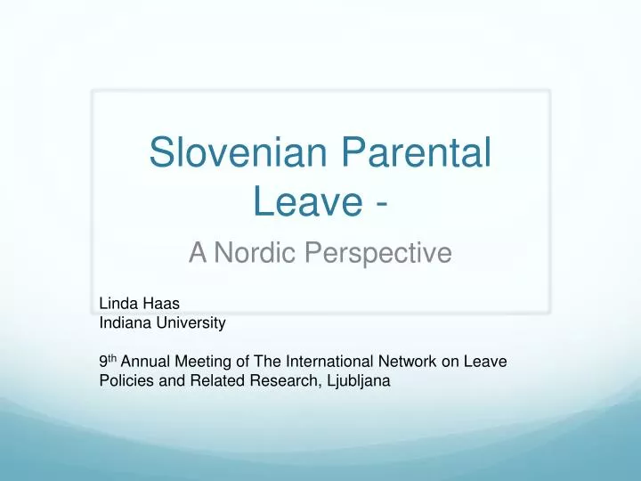 slovenian parental leave