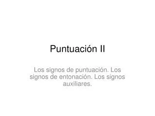 puntuaci n ii