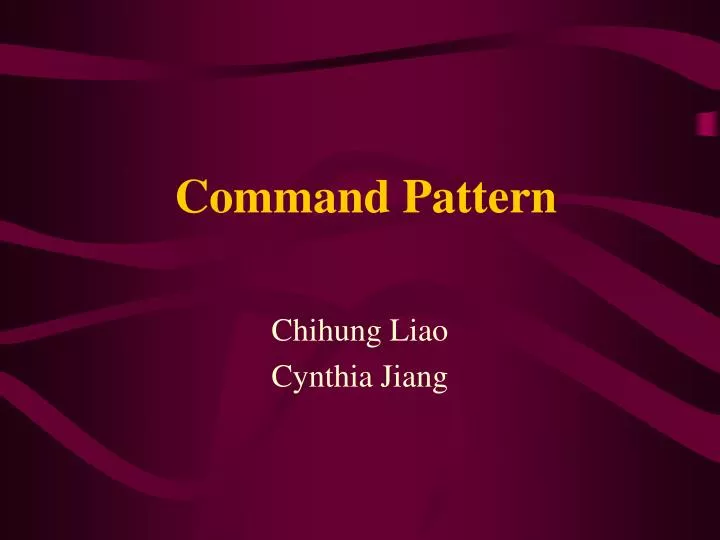 command pattern
