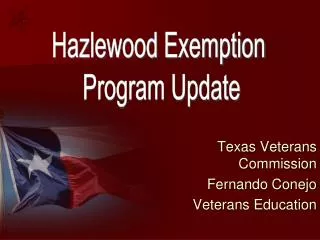 Texas Veterans Commission Fernando Conejo Veterans Education