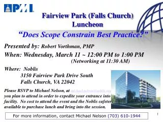 Fairview Park (Falls Church) Luncheon