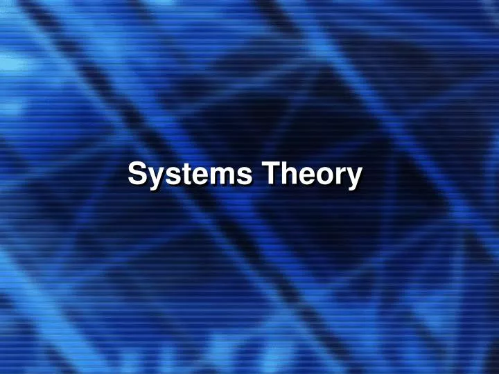 systems theory