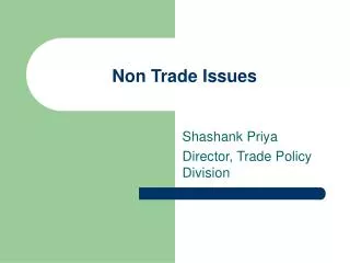 Non Trade Issues