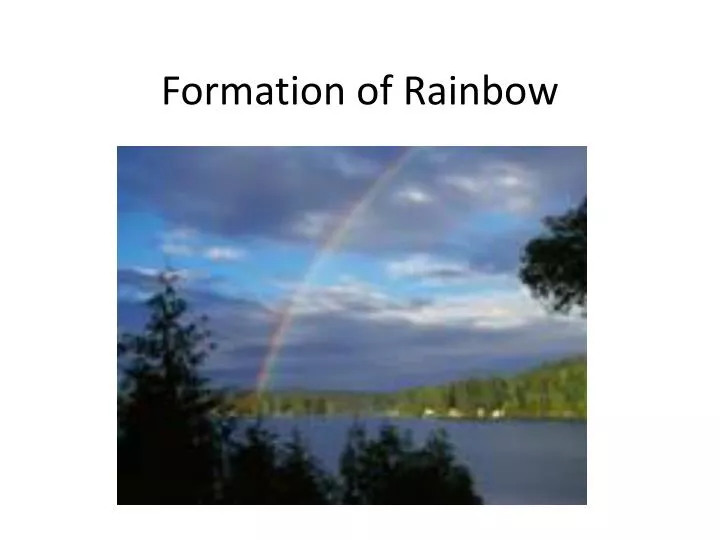 formation of rainbow