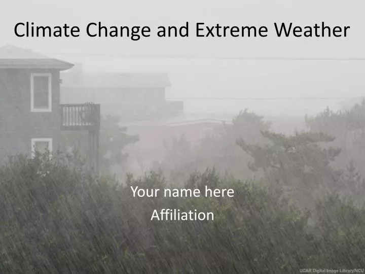 climate change and extreme weather