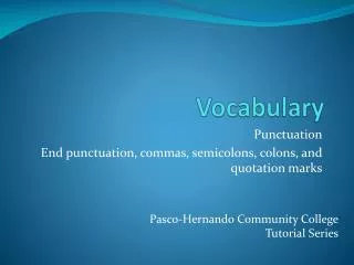 Vocabulary