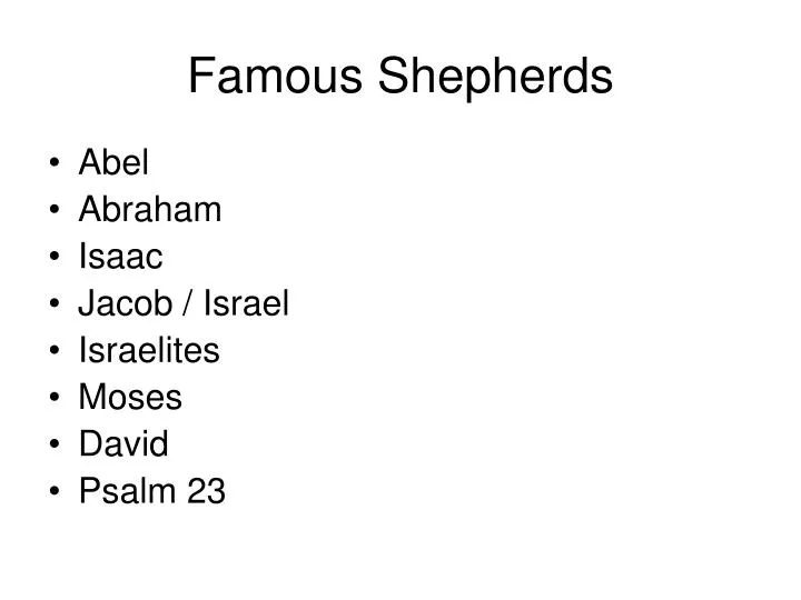 famous shepherds