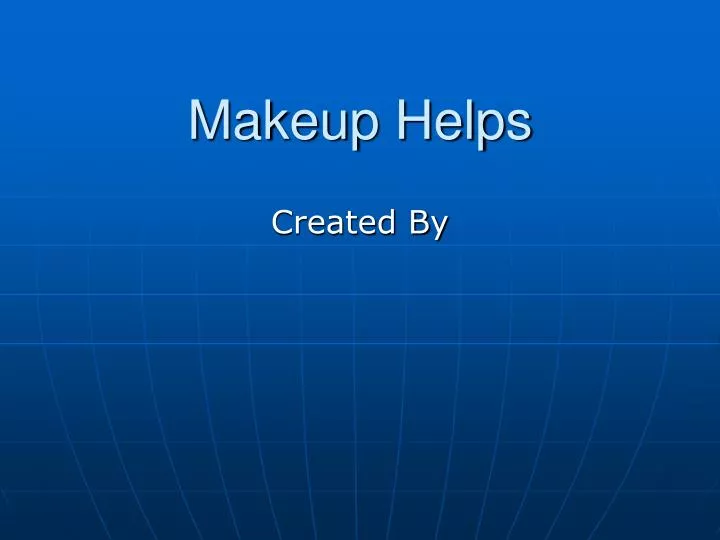 makeup helps