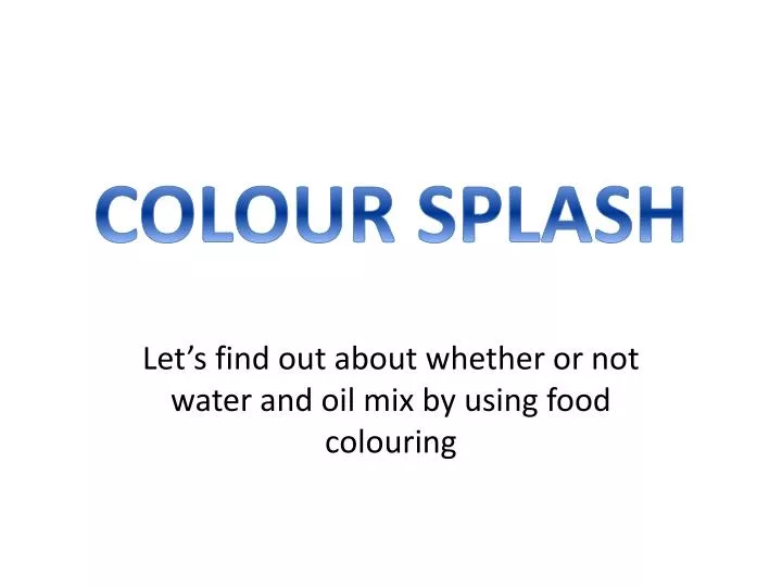 colour splash