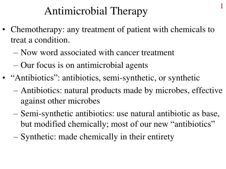 antimicrobial therapy